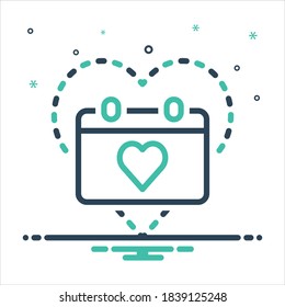 Vector colorful mix icon for anniversary