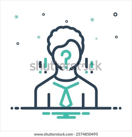 Vector colorful mix icon for anonymity