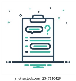 Vector colorful mix icon for answer