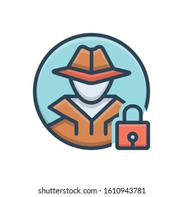 Vector colorful mix icon for anti theft