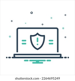 Vector colorful mix icon for antivirus