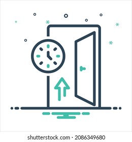 Vector colorful mix icon for anytime