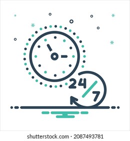 Vector colorful mix icon for anytime
