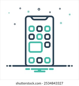 Vector colorful mix icon for app
