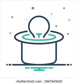 Vector colorful mix icon for appearing