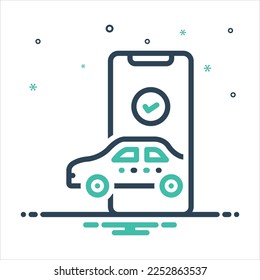 Vector colorful mix icon for applicable