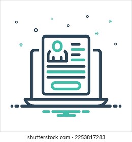 Vector colorful mix icon for apply
