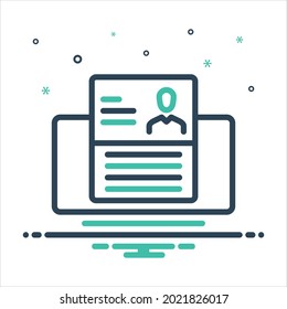 Vector colorful mix icon for applying