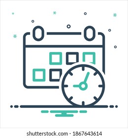 Icono de mezcla de colores vectorial para la cita