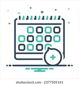Icono de mezcla de colores vectorial para la cita