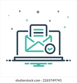 Vector colorful mix icon for approve