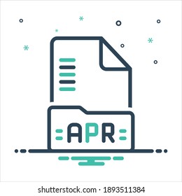 Icono de mezcla de color vectorial para apr