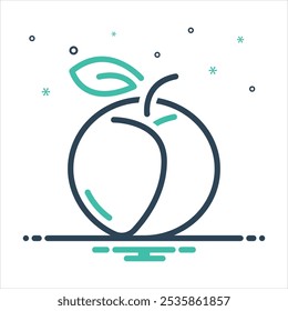 Vetor ícone de mistura colorida para damasco
