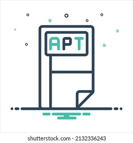 Vector colorful mix icon for apt