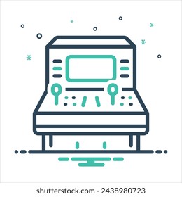 Vector colorful mix icon for arcade games