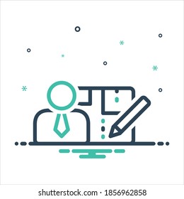 Vector colorful mix icon for architect