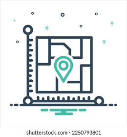 Vector colorful mix icon for areas