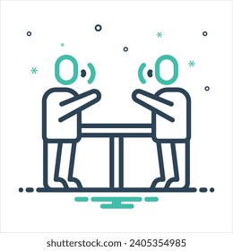 Icono de mezcla de colores vectorial para argumento