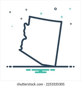 Vector colorful mix icon for arizona