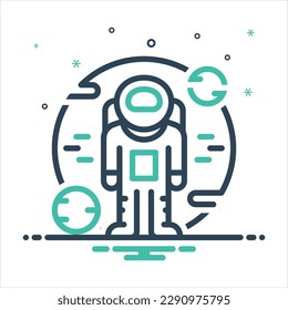 Vector colorful mix icon for armstrong
