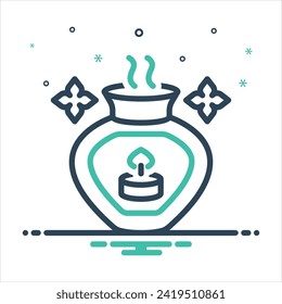 Vector colorful mix icon for aromatherapy