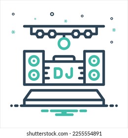 Vector colorful mix icon for arrangement