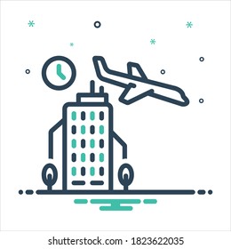 Vector colorful mix icon for arrival