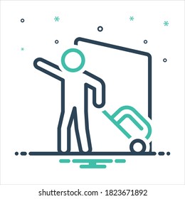 Vector colorful mix icon for arrive