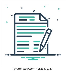 Vector colorful mix icon for article