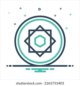 Vector colorful mix icon for astrology