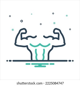 Vector colorful mix icon for athletic
