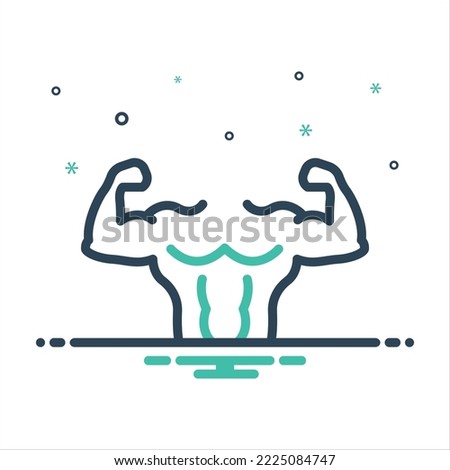 Vector colorful mix icon for athletic