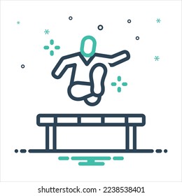 Vector colorful mix icon for athletics
