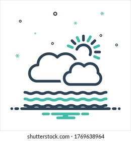 Vector colorful mix icon for atmosphere