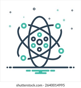 Vector colorful mix icon for atoms
