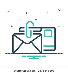 Vector colorful mix icon for attachment