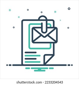 Vector colorful mix icon for attachments