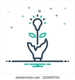 Icono de mezcla de colores vectoriales para intentos