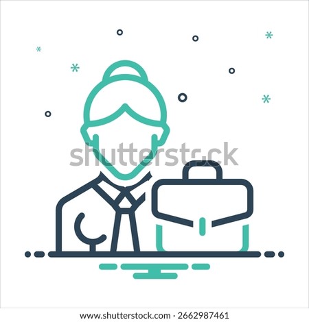 Vector colorful mix icon for attorney portfolio