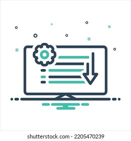 Vector colorful mix icon for attribute