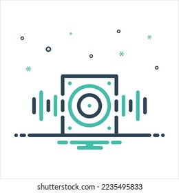 Icono de mezcla de colores vectorial para audio