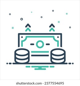 Vector colorful mix icon for augmentation