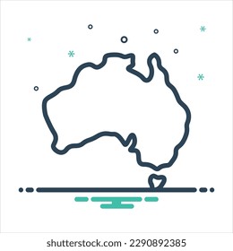 Vector colorful mix icon for australia