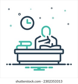 Vector colorful mix icon for author