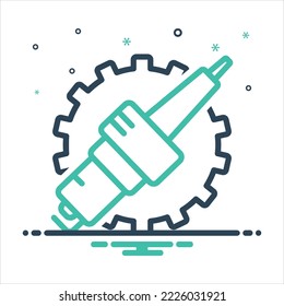 Vector colorful mix icon for automobiles