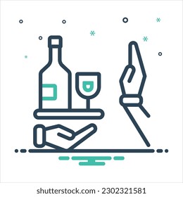 Icono de mezcla de colores vectoriales para evitar