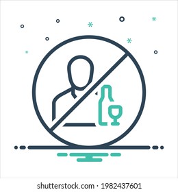 Vector colorful mix icon for avoiding
