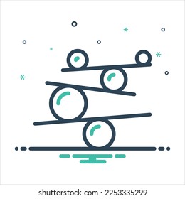 Icono de mezcla de colores vectoriales para equilibrado