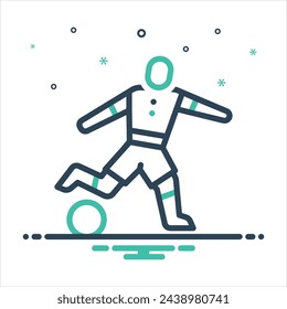 Vector colorful mix icon for ball game