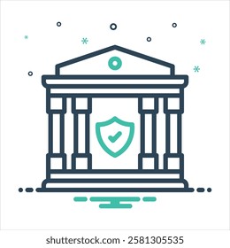 Vector colorful mix icon for banking